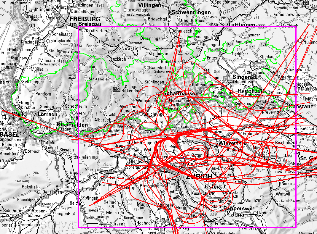 Implementation of flight routes at Zurich Airport within the aircraft noise software IMMI