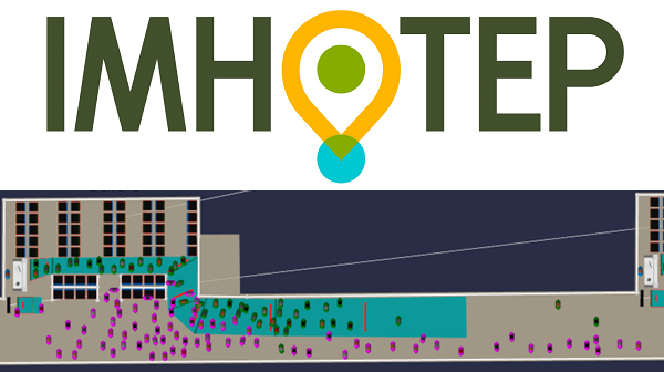 Passagiersimulation im Terminal des London City Airport (LCY) im Projekt IMHOTEP